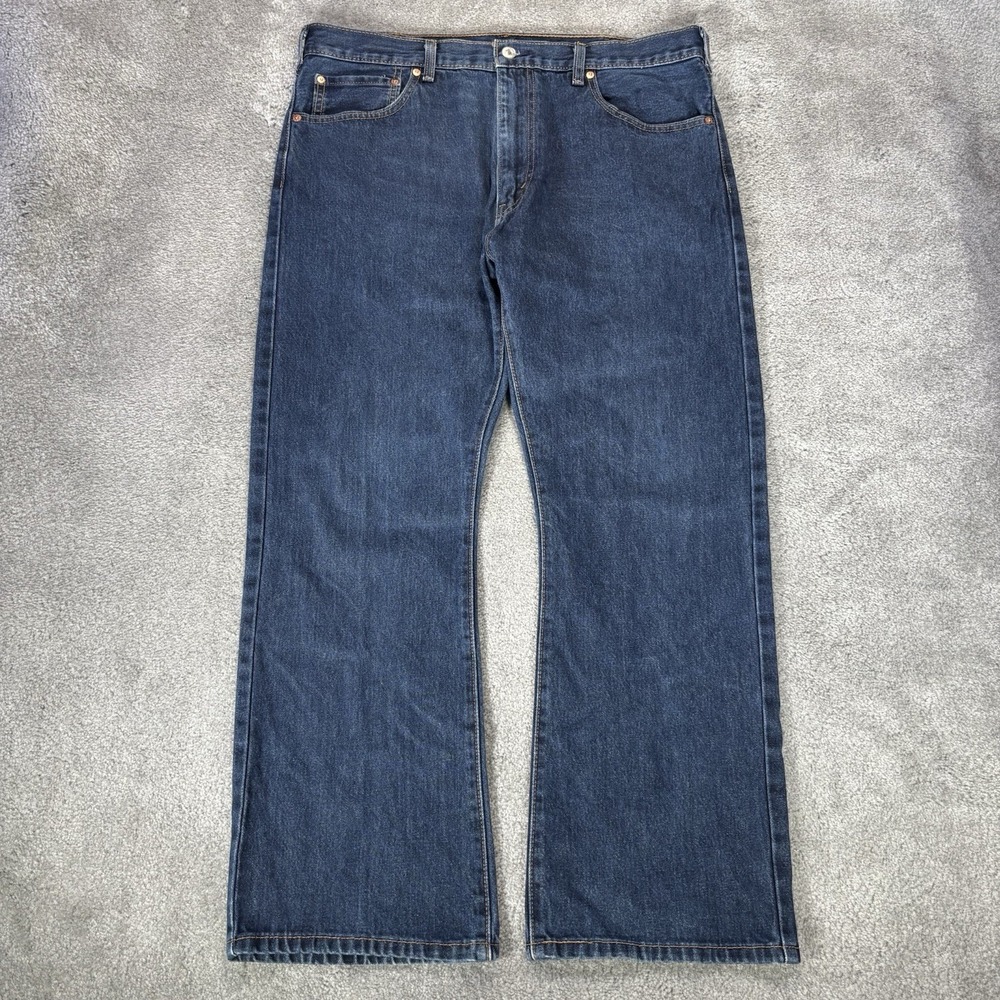 Levis 517‎ Jeans Mens 38x30 Bootcut Dark Wash Blue Denim Cotton Stiff Western